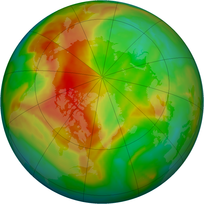 Arctic ozone map for 07 April 2011